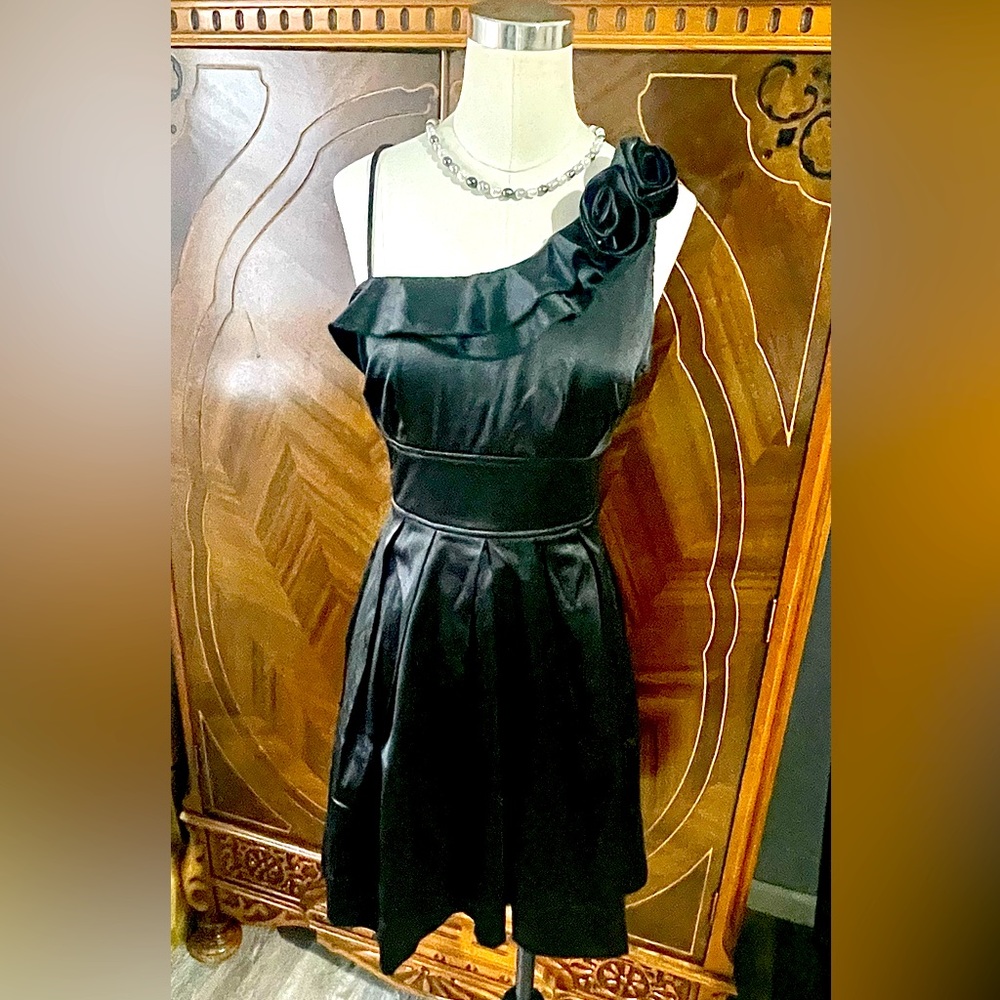 Vintage Papaya Black Cocktail Dress